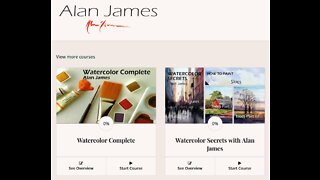 0:01 / 0:55 Watercolor Secrets Courses with Alan James