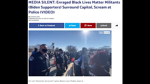 MEDIA SILENT: Enraged Black Lives Matter Militants (Biden Supporters) Surround Capitol