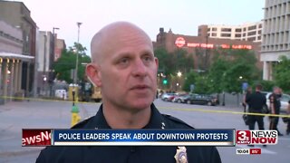 Police leaders speak about downtown protests