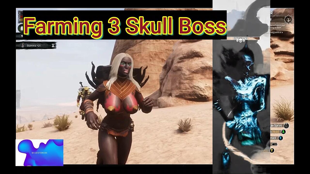 Conan Exiles Beginners guide Farming 3 skull boss Big Busty Boobs  #boosteroid #conanexiles