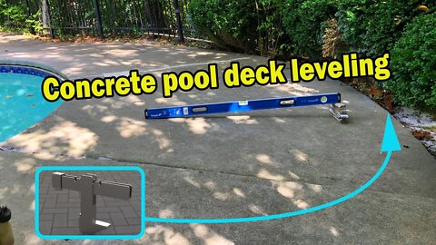 How To Lift a Sunken Concrete Pool Deck Slab With A DIY Tool