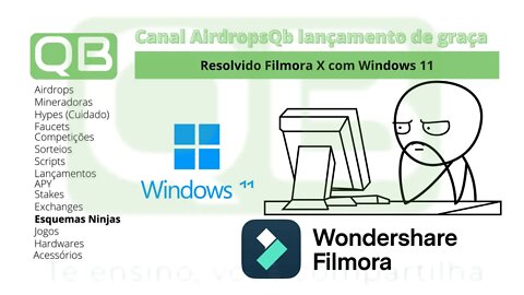 Windows 11 e Filmora X, agora é possivel, problema resolvido