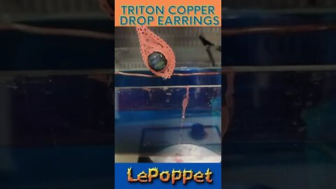 Copper & Glass: Triton Copper Drop Earrings