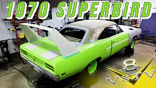 1970 Plymouth Superbird 392 HEMI 6-Speed Restomod Transformation at V8 Speed and Resto Shop V8TV