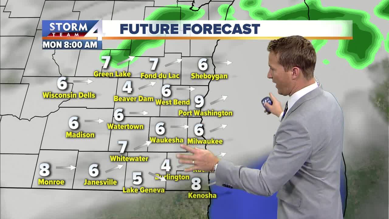 Slight chance of showers Monday