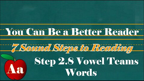 Step 2.8.3: Long Vowel Teams Words