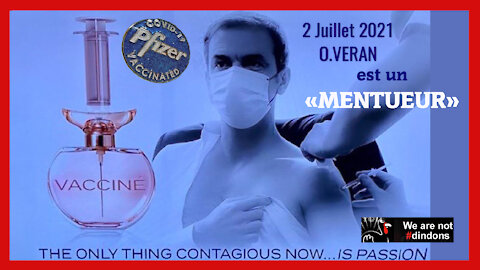 VACCINS / Nôtre ministre O.Véran est un "mentueur".Pris en "flag" ce 2/07/2021.Lire descriptif (Hd 720)