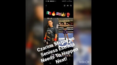 🥊 📞Zone🎯#3 Seniesa Estrada vs Czarina Mccoy Should Be Next #boxing #boxingnews #womensboxing #tbe
