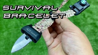 This Survival Paracord Bracelet Has A Knife and Fishing Kit