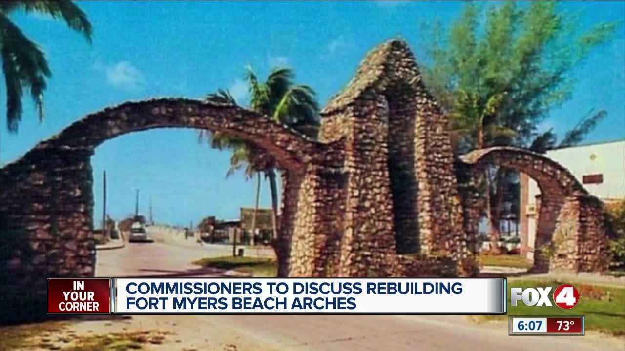Lee County Commission to discuss rebuilding arches on Fort Myers Beach