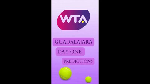 TENNIS Guadalajara WTA tournament Day One Predictions Who will Win #shorts