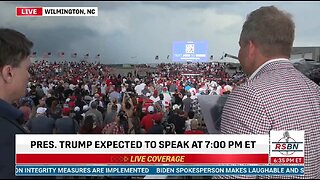 Trump Addresses Supporters As He's Forced To Reschedule Rally Due To Weather