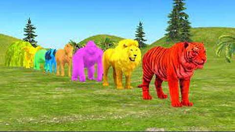 CHALLENGE Animals Cage GameCow Mammoth Elephant Lion Chicken Tiger Guess The Right #shortsviral