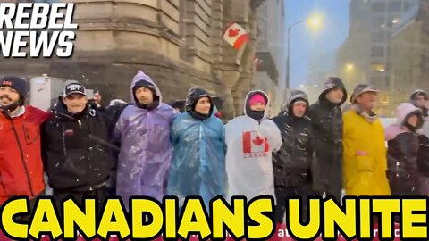 🇨🇦CANADA UNITING IN A SNOW STORM🇨🇦 *EMOTIONAL*❤️