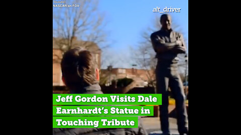 Jeff Gordon Visits Dale Earnhardt’s Statue in Touching Tribute