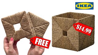 DIY IKEA Organizer box "Knipsa" | Jute craft | Cardboard organizer