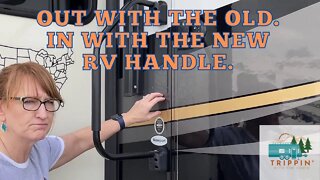 Why and how we installed our new extended RV door handle.