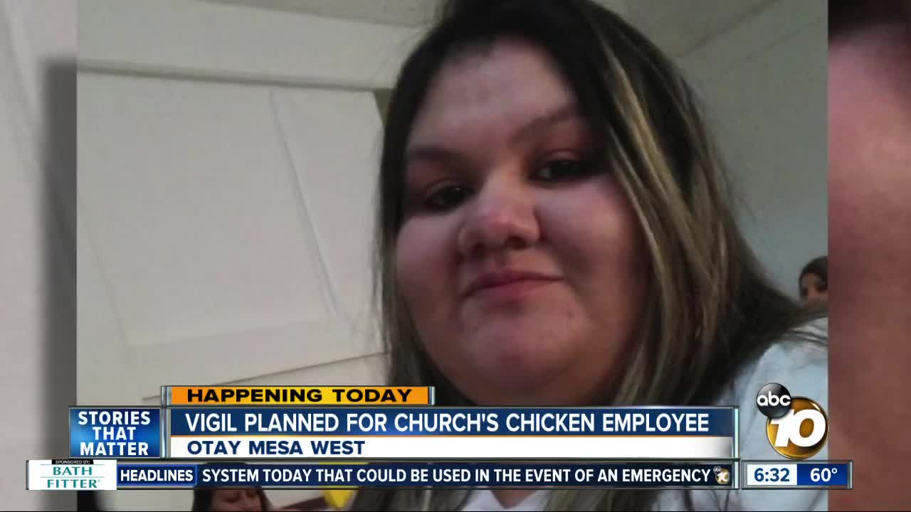 Vigil to be held for employee killed in Church's Chicken shooting