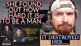 BLASTCAPBADGER REACTS! Woman that pretended to be a man is DESTROYED by the experience (RIP)