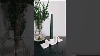 DIY AIR DRY CLAY CANDLE HOLDER #shorts #diyclay #claycreations #airdryclay #claycandleholder