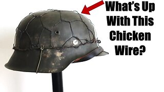 Chicken Wire on WW2 German Helmets?