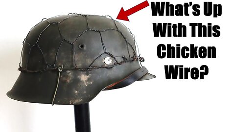Chicken Wire on WW2 German Helmets?
