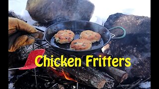 Chicken Fritters Cooked in the Woods Low-Carb Ketogenic