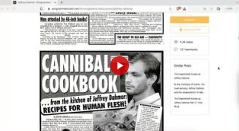 Programmed To Kill/Satanic Cover Up Part 329 (Conversation #28 about Jeffrey Dahmer)