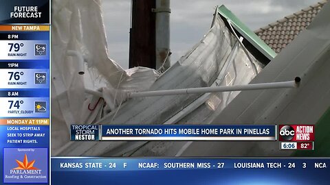 Tornado damages multiple mobile home parks in Pinellas County