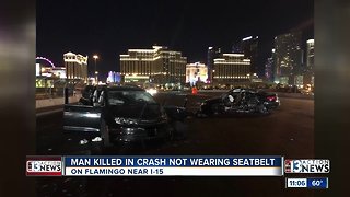 Man killed in crash on Flamingo Road not wearing seatbelt