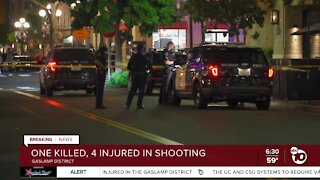 1 dead, 4 injured in Gaslamp Quarter shooting