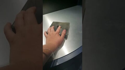 Touching a lunar sample at KSC