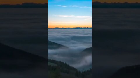 Timelapse Video of Foggy Sunrise