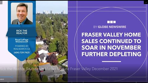 Real Estate Market Update | Fraser Valley | December 2021 | Rick the REALTOR®