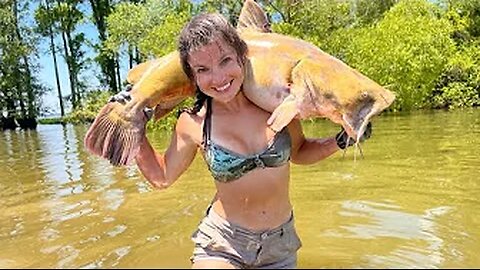 Mean Catfish Gets Caught and Released!