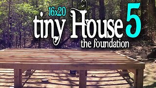 HUGE MILESTONE! Floor Joists are In | TINY CABIN, 16x20, One Woman, Builds, Tiny House, Alone