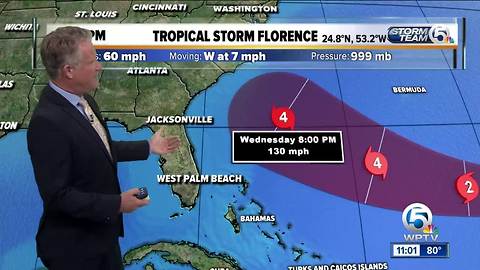 Florence forecast to restrengthen later this weekend