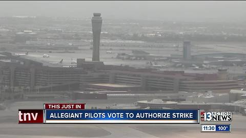 Allegiant Air pilots vote to authorize strike