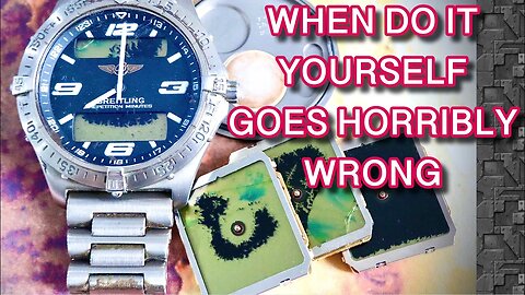 $3000 BREITLING DAMAGED BY A ¢30 CENT BATTERY | AEROSPACE RESTORATION cracked lcd repair tutorial