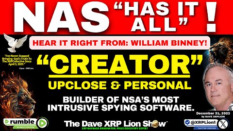 Dave XRPLion: BILL BINNEY NSA SPY PROGRAMME CREATOR TELLS ALL VIDEO MUST WATCH TRUMP NEWS