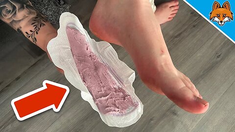 Tape a Sanitary Napkin under your Foot and WATCH WHAT HAPPENS 💥 (Ingenious) 🤯