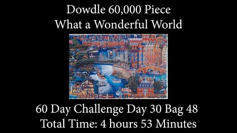Halfway through the 60,000 Piece Jigsaw Puzzle What a Wonderful World! Day 30 Bag 48 Time Lapse!