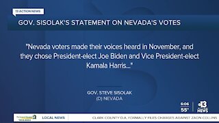 Gov. Steve Sisolak issues statement on Congress certifying electoral votes
