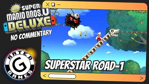 Superstar Road-1 (Spine-Tingling Spine Coaster ALL Star Coins) New Super Mario Bros U Deluxe