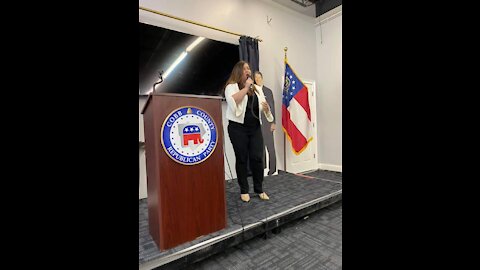 Dr. Kandiss Taylor speaking at Georgia Teen Republican Convention 2021 LibertyKid.org