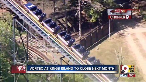 Vortex roller coaster closing at Kings Island