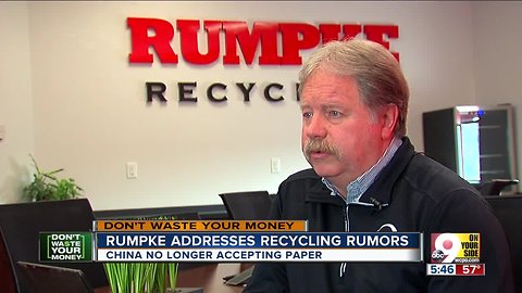 Contrary to rumors, Rumpke is still recycling