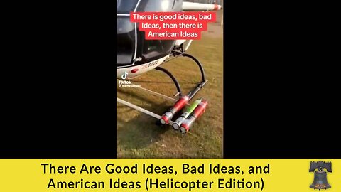 There Are Good Ideas, Bad Ideas, and American Ideas (Helicopter Edition)