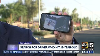 Search for driver who hit 12-year-old boy