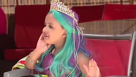 Girl becomes a Mermaid for a Day at Mandalay Bay